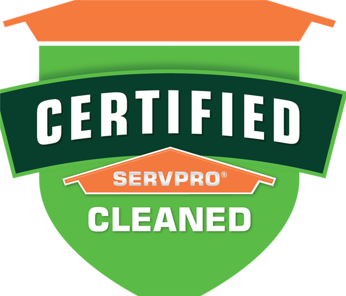 Certified: SERVPRO Cleaned shield logo